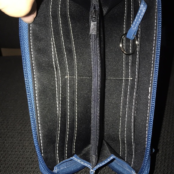 Tignanello Blue Leather Wallet - Picture 3 of 5